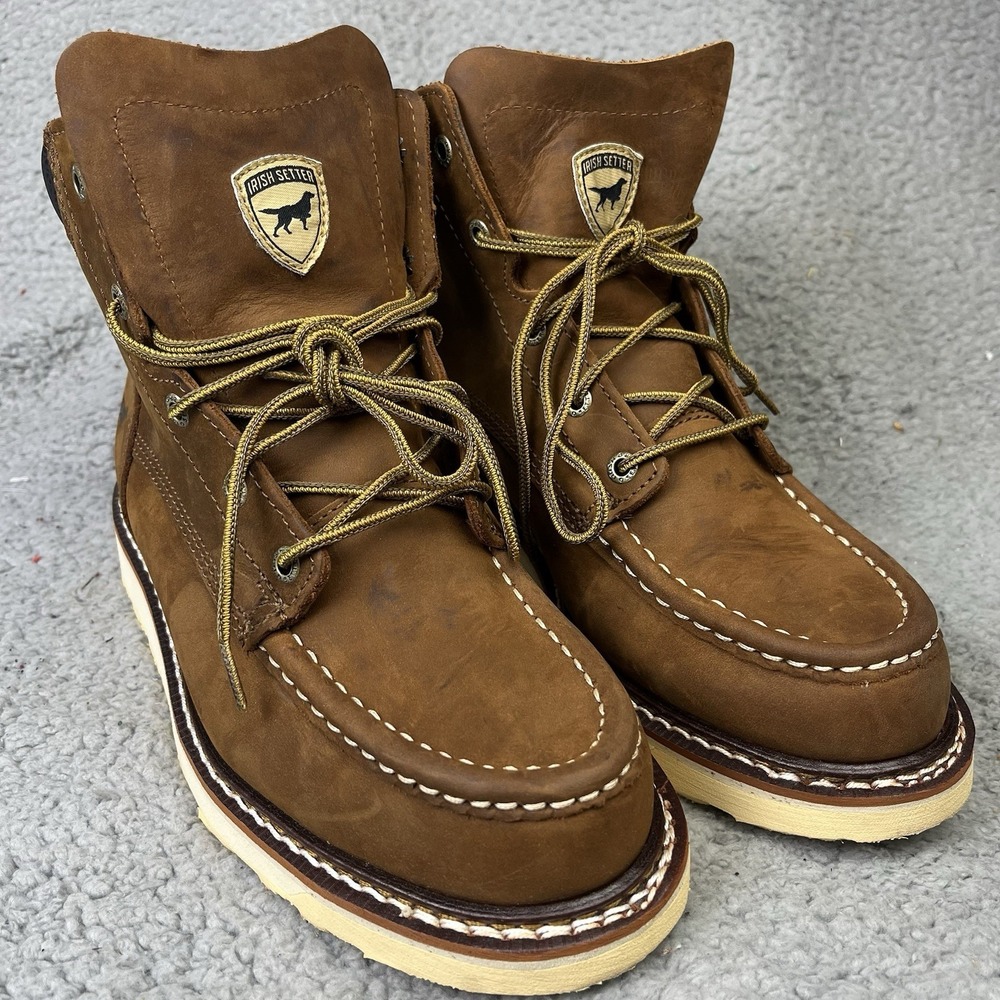 Irish Setter Ashby 83651 Work Boots Men's 8 D Brown Leather